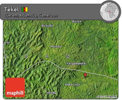 Satellite Map of Tékel