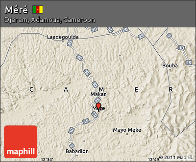 Shaded Relief Map of Méré