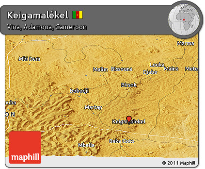 Physical Panoramic Map of Keigamalékel