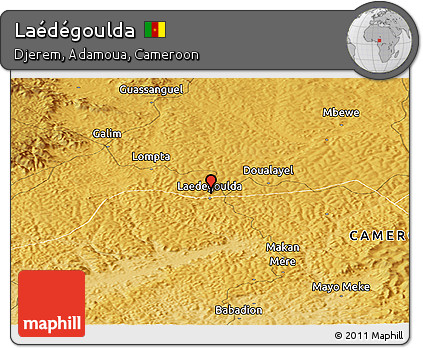 Physical Panoramic Map of Laédégoulda