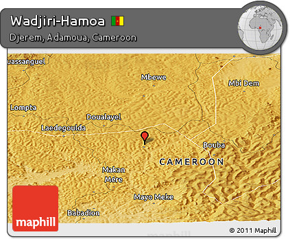Physical Panoramic Map of Wadjiri-Hamoa