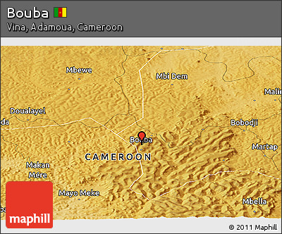 Physical Panoramic Map of Bouba
