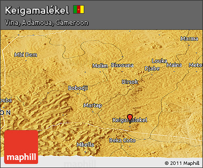 Physical Panoramic Map of Keigamalékel