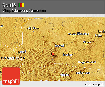 Physical Panoramic Map of Soulé