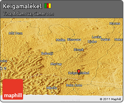 Physical Panoramic Map of Keigamalékel