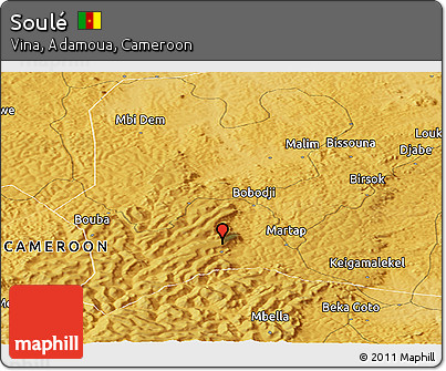 Physical Panoramic Map of Soulé