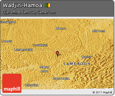Physical Panoramic Map of Wadjiri-Hamoa