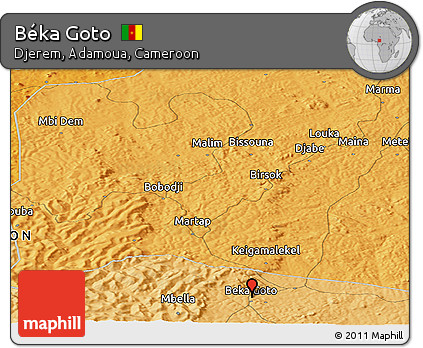 Political Panoramic Map of Béka Goto