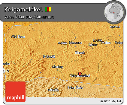 Political Panoramic Map of Keigamalékel