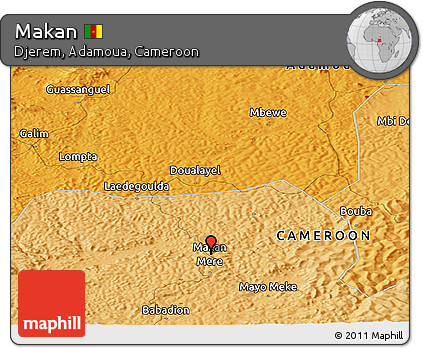 Political Panoramic Map of Makan