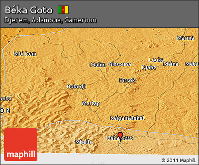 Political Panoramic Map of Béka Goto
