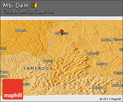Political Panoramic Map of Mbi Dem