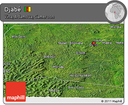 Satellite Panoramic Map of Djabé