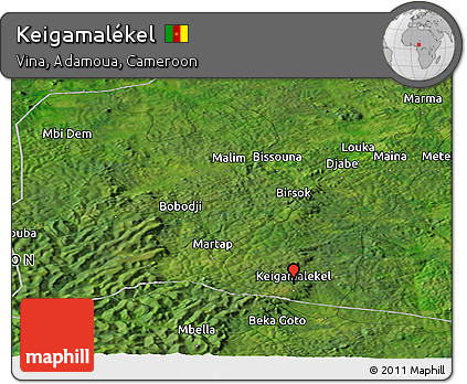 Satellite Panoramic Map of Keigamalékel