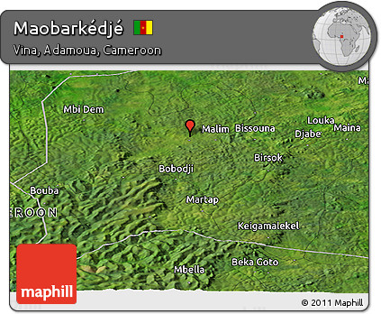 Satellite Panoramic Map of Maobarkédjé