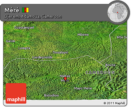 Satellite Panoramic Map of Méré