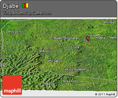 Satellite Panoramic Map of Djabé