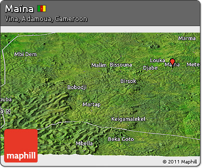 Satellite Panoramic Map of Maïna