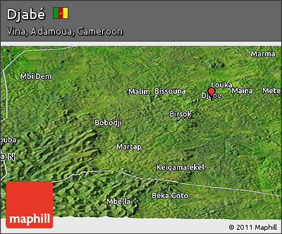 Satellite Panoramic Map of Djabé