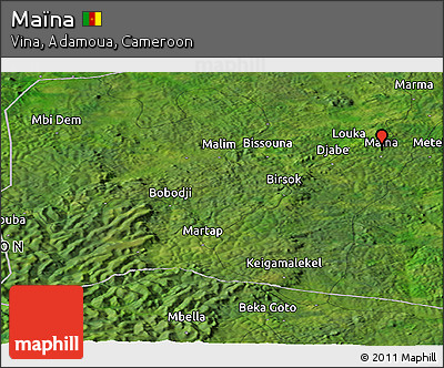 Satellite Panoramic Map of Maïna