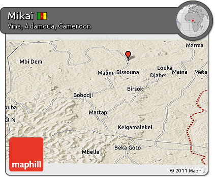 Shaded Relief Panoramic Map of Mikaï