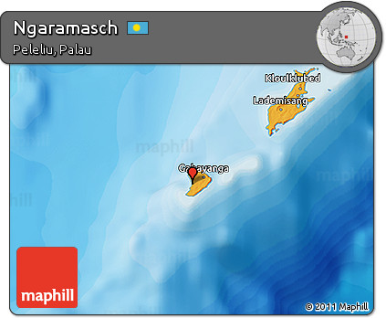 Political 3D Map of Ngaramasch