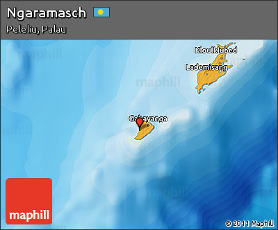 Political 3D Map of Ngaramasch