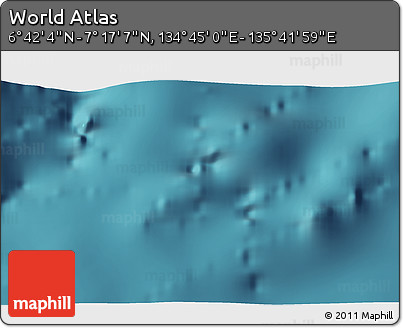 Satellite 3D Map of the Area around 6° 59' 36" N, 135° 13' 29" E