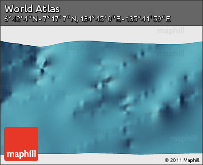Satellite 3D Map of the Area around 6° 59' 36" N, 135° 13' 29" E