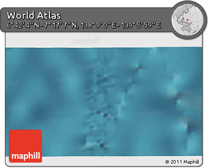 Satellite 3D Map of the Area around 6° 59' 36" N, 138° 37' 30" E
