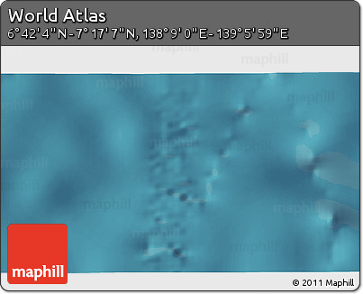 Satellite 3D Map of the Area around 6° 59' 36" N, 138° 37' 30" E