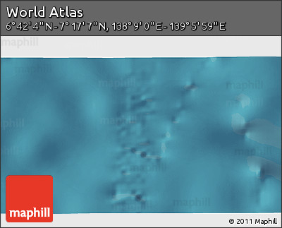 Satellite 3D Map of the Area around 6° 59' 36" N, 138° 37' 30" E