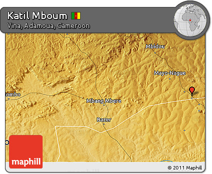 Physical 3D Map of Katil Mboum