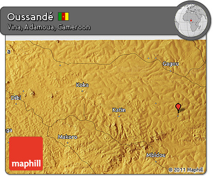 Physical 3D Map of Oussandé