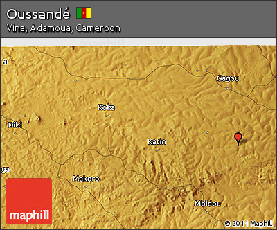 Physical 3D Map of Oussandé