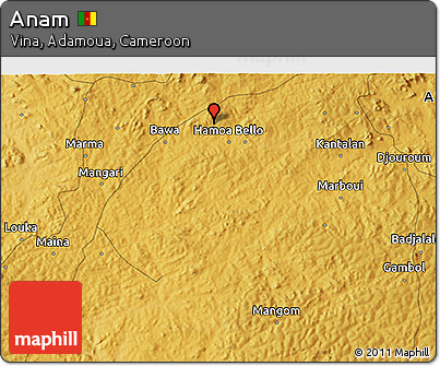 Physical 3D Map of Anam