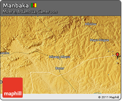 Physical 3D Map of Manbaka