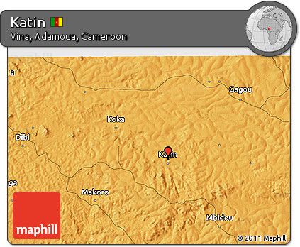 Political 3D Map of Katin