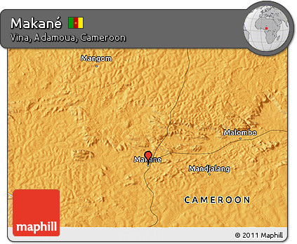 Political 3D Map of Makané
