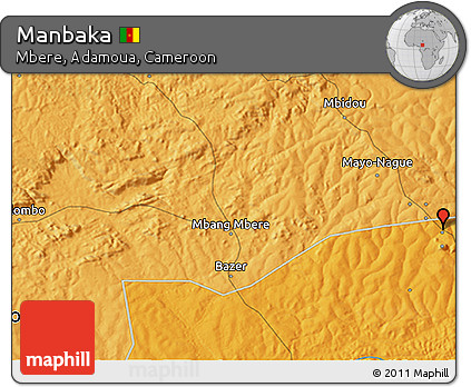 Political 3D Map of Manbaka