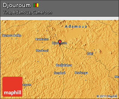 Political 3D Map of Djouroum