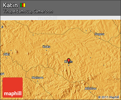 Political 3D Map of Katin