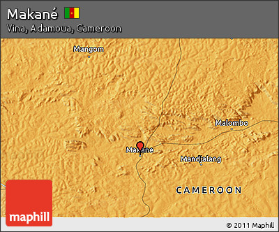 Political 3D Map of Makané