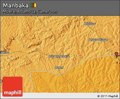 Political 3D Map of Manbaka
