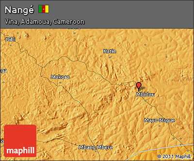 Political 3D Map of Nangé