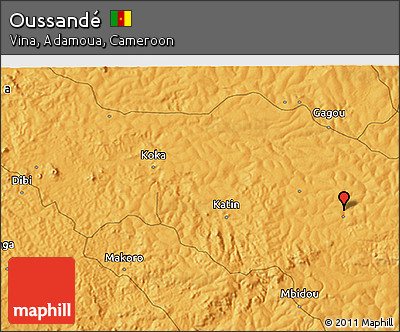Political 3D Map of Oussandé