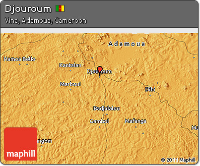 Political 3D Map of Djouroum