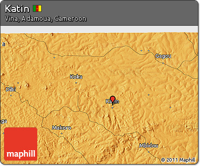 Political 3D Map of Katin