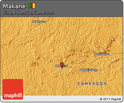 Political 3D Map of Makané