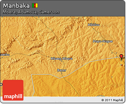 Political 3D Map of Manbaka